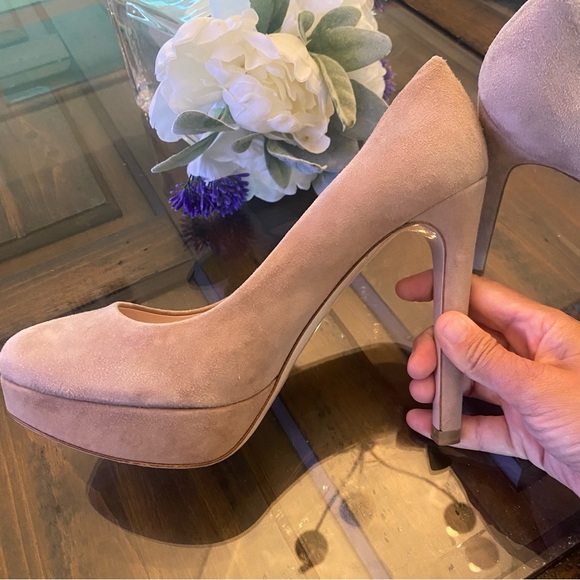 Miu Miu Tan Suede Heels - Picture 8 of 16